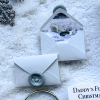 Daddy's First Christmas -Personalised Miniature Letter with Baby's Birth Date – Sentimental Poem Gift