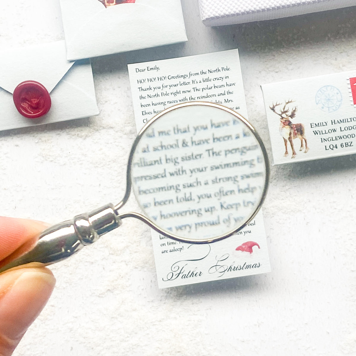 Personalised Father Christmas Letter with Magnifying Glass