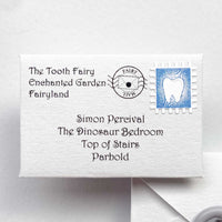 Blue personalised tooth fairy letter for boys and girls