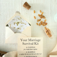 Personalised Wedding Keepsake Gift – Meaningful Marriage Survival Kit for Couples