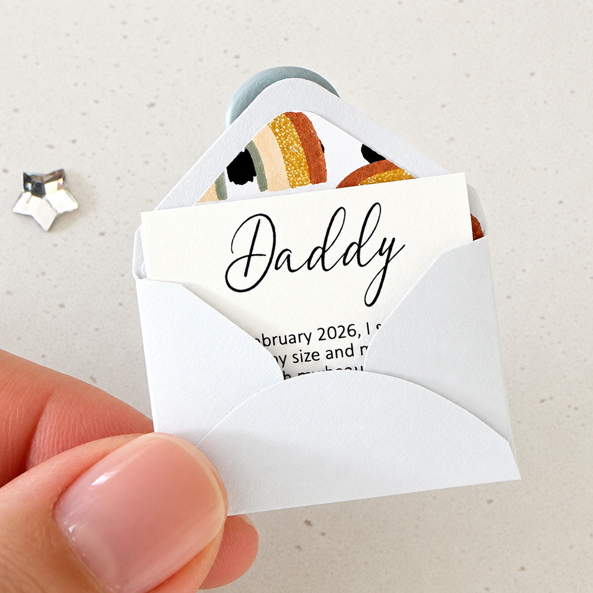 Personalised First Father’s Day Letter for Daddy | Tiny Keepsake Gift from Baby