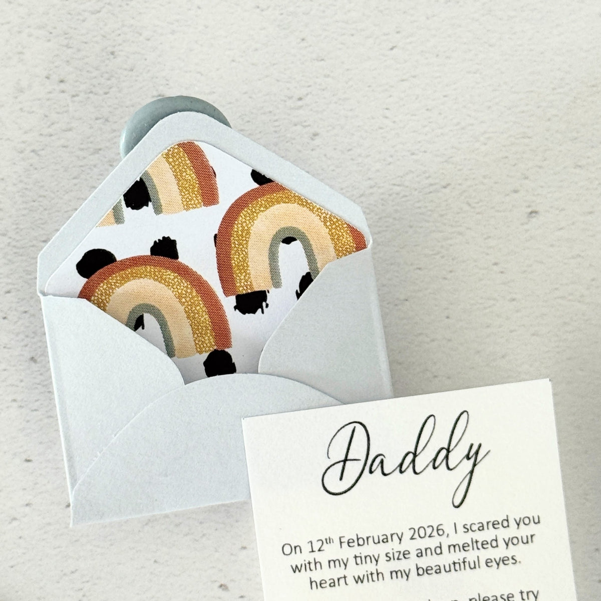 Personalised First Father’s Day Letter for Daddy | Tiny Keepsake Gift from Baby