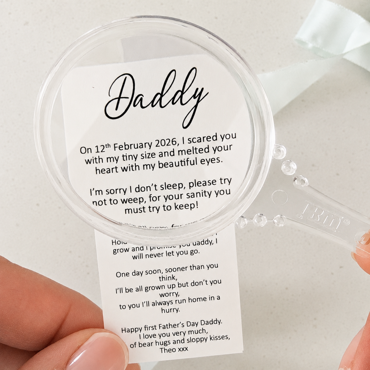 Personalised First Father’s Day Letter for Daddy | Tiny Keepsake Gift from Baby