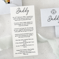 Personalised First Father’s Day Letter for Daddy | Tiny Keepsake Gift from Baby