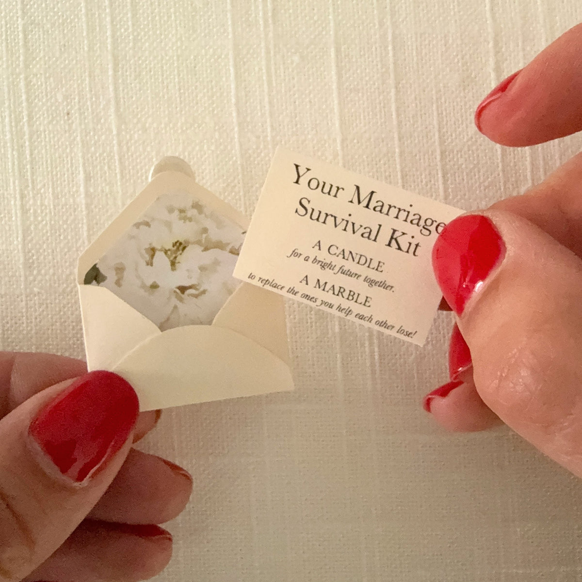 Personalised Wedding Keepsake Gift – Meaningful Marriage Survival Kit for Couples