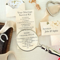 Personalised Wedding Keepsake Gift – Meaningful Marriage Survival Kit for Couples